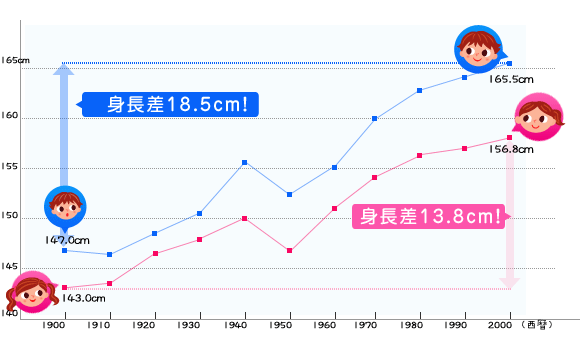 13 歳 男子 平均 身長