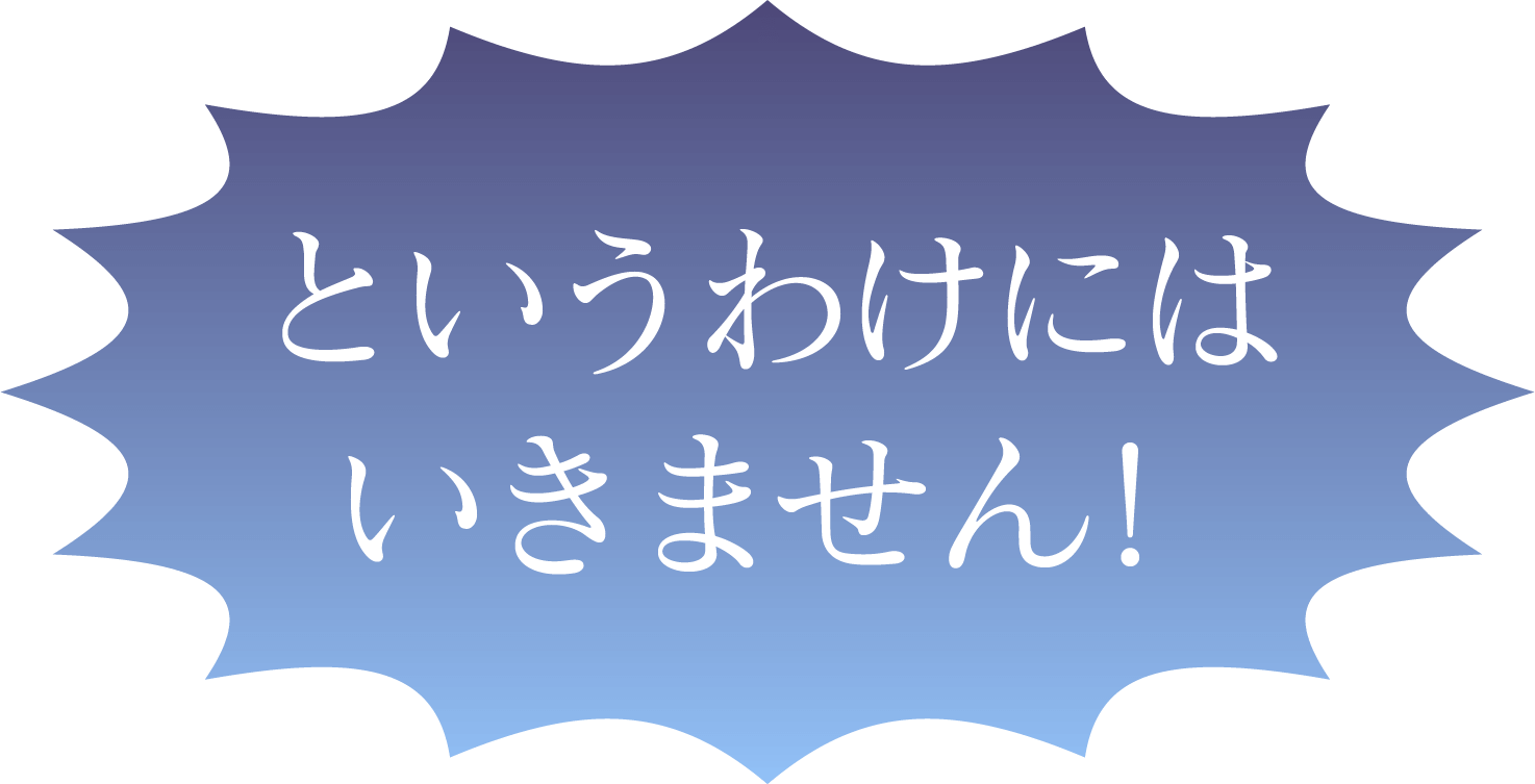 というわけにはいきません!